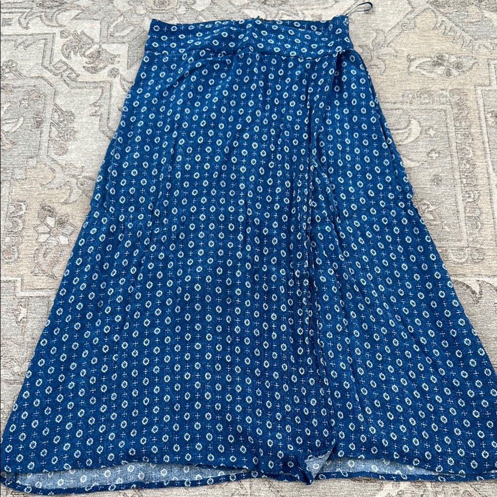 Blue Patterned Women's Skirt